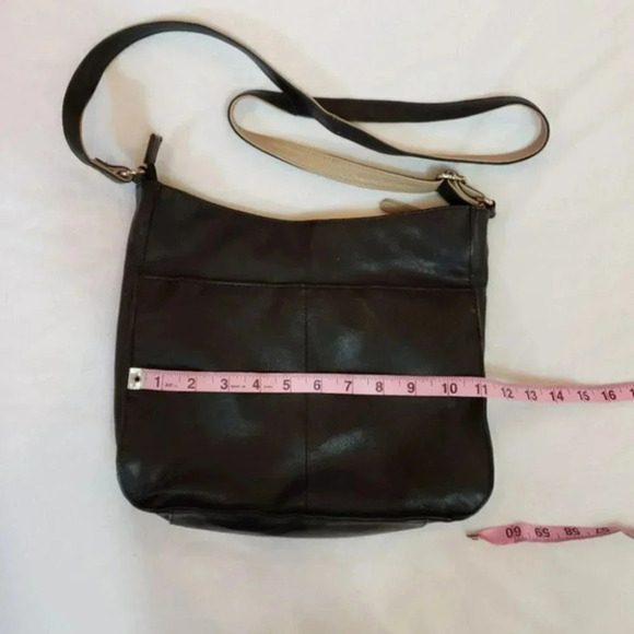 Black & tan 9×11" leather crossbody - Picture 5 of 7